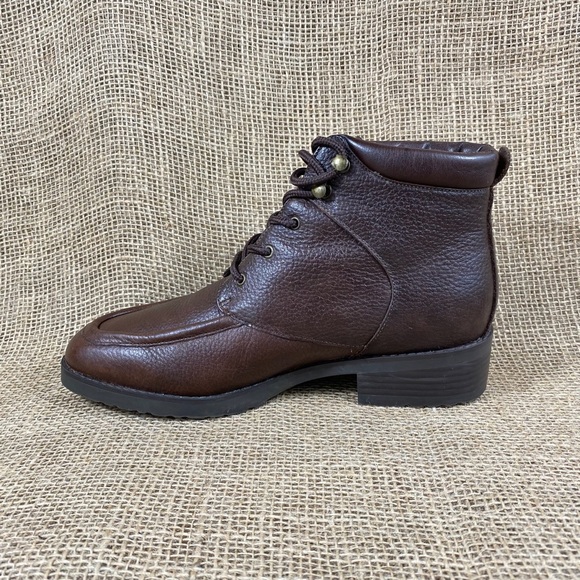 Vintage Lacers Boots Booties Oxfords Brown Leather Ankle Danexx Size 7.5 M - Picture 3 of 11